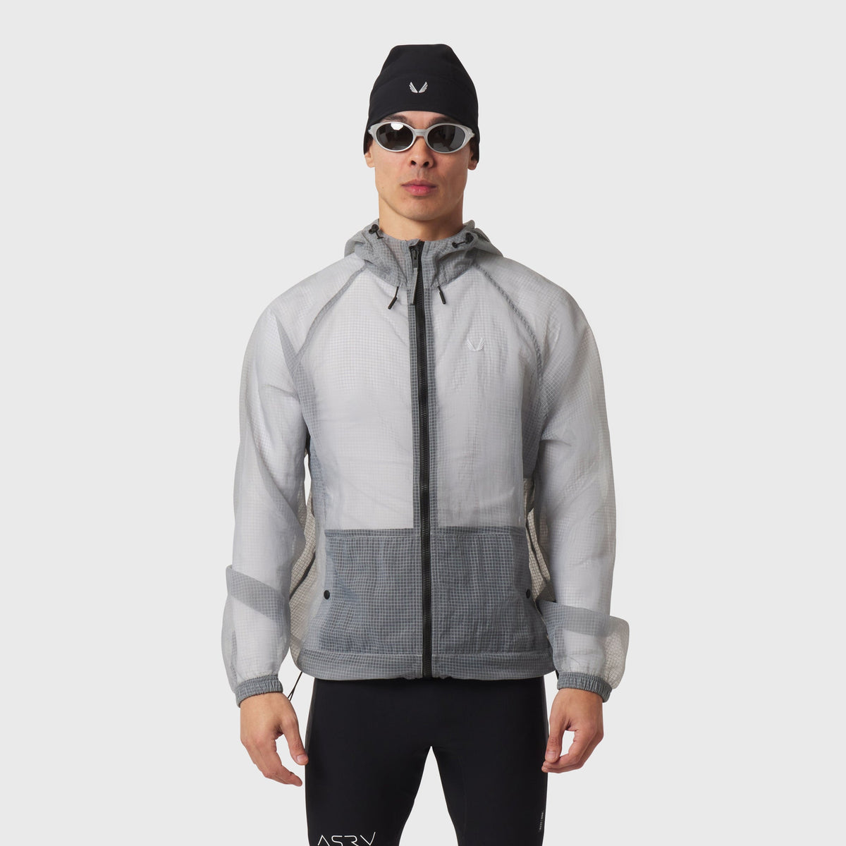 1162. Weather-Ready Transparent Ripstop Shell Jacket - Slate Grey