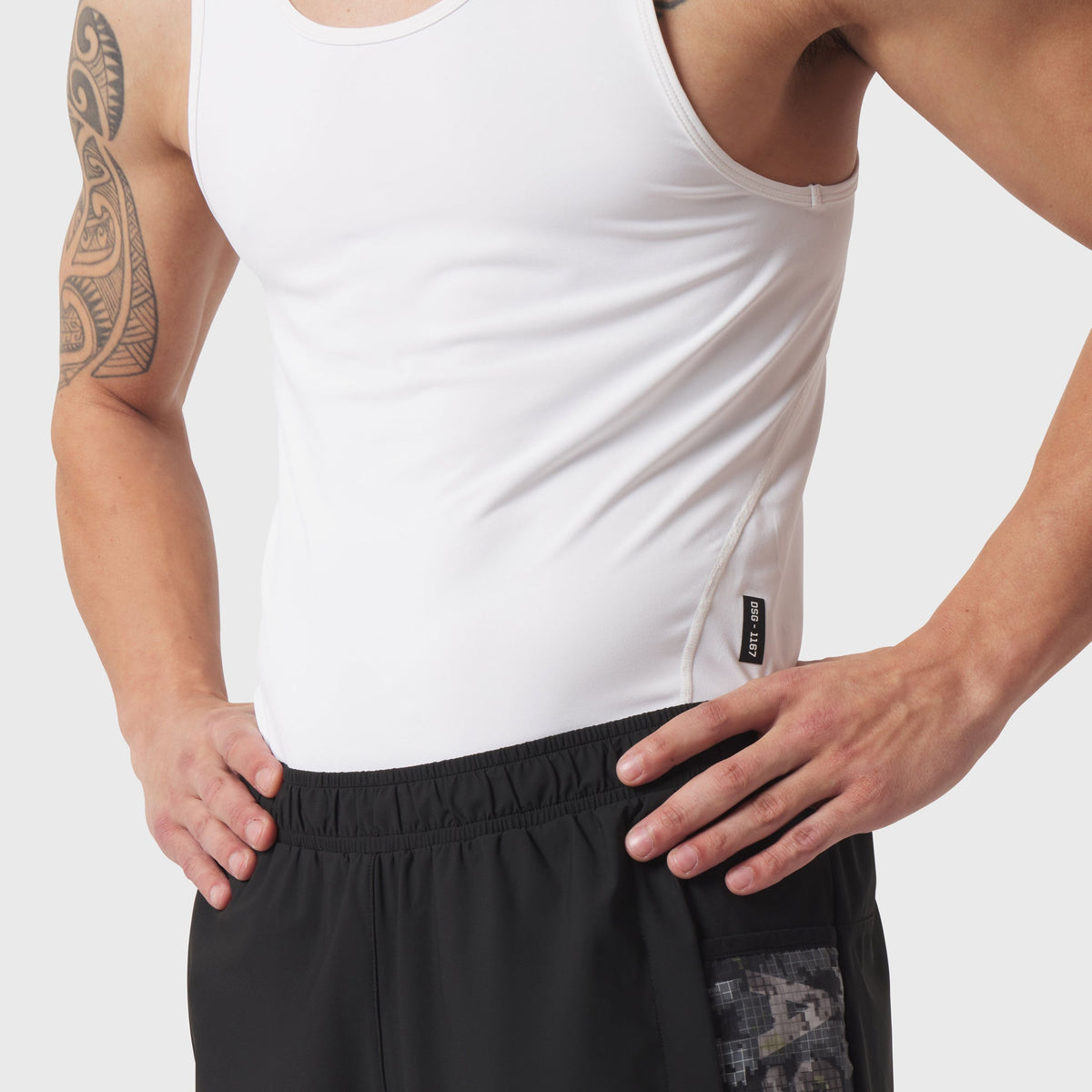 1167. LYCRA® ADAPTIV Baselayer Tank - White