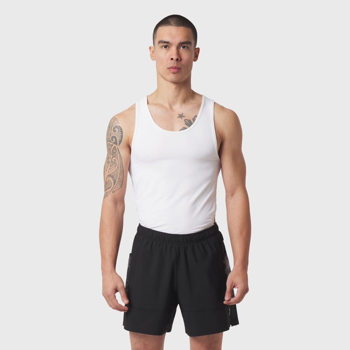 1167. LYCRA® ADAPTIV Baselayer Tank - White