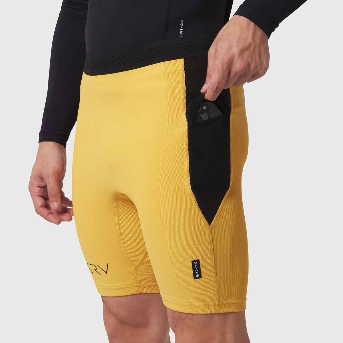 1170. Lycra® Ribbed Run Half-Tight - Amber