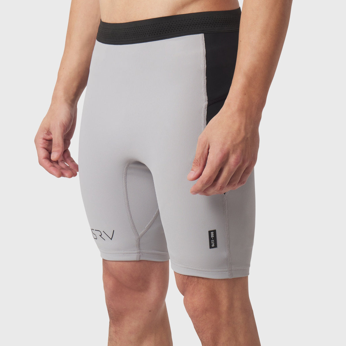 1170. Lycra® Ribbed Run Half-Tight - Slate Grey