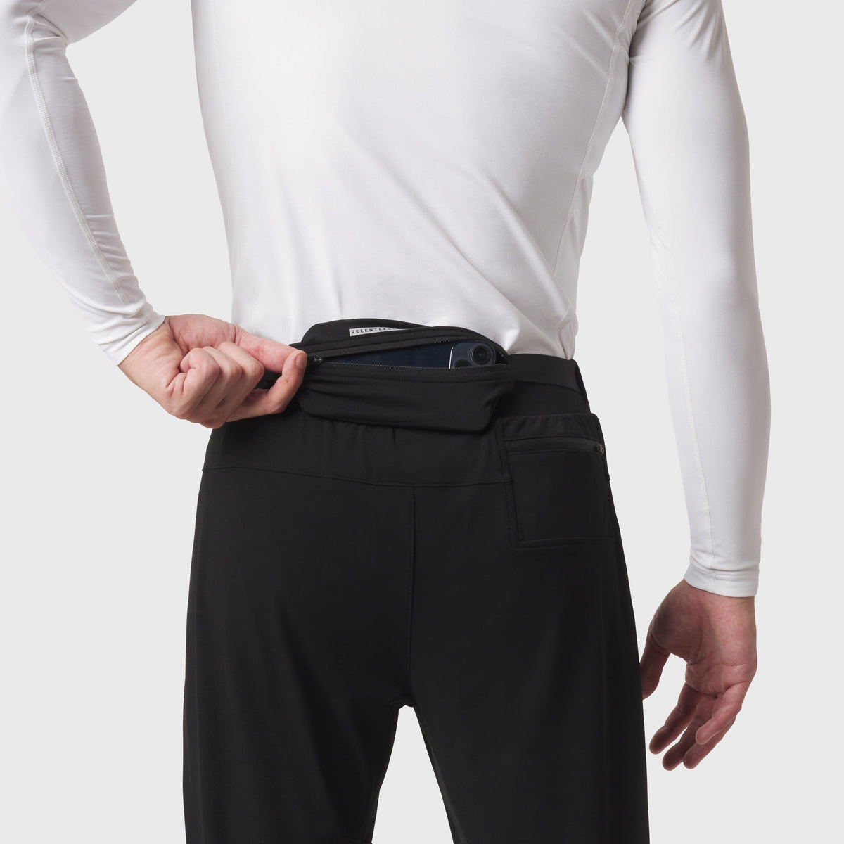 1171. Hybrid Belt-Pack Run Jogger - Black