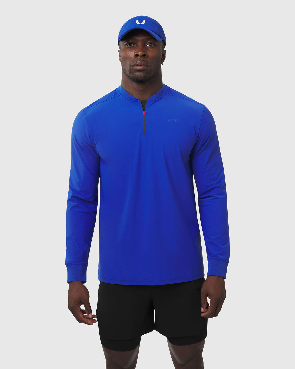 1240. Tetra-Lite® Quarter Zip Long Sleeve - Electric Blue