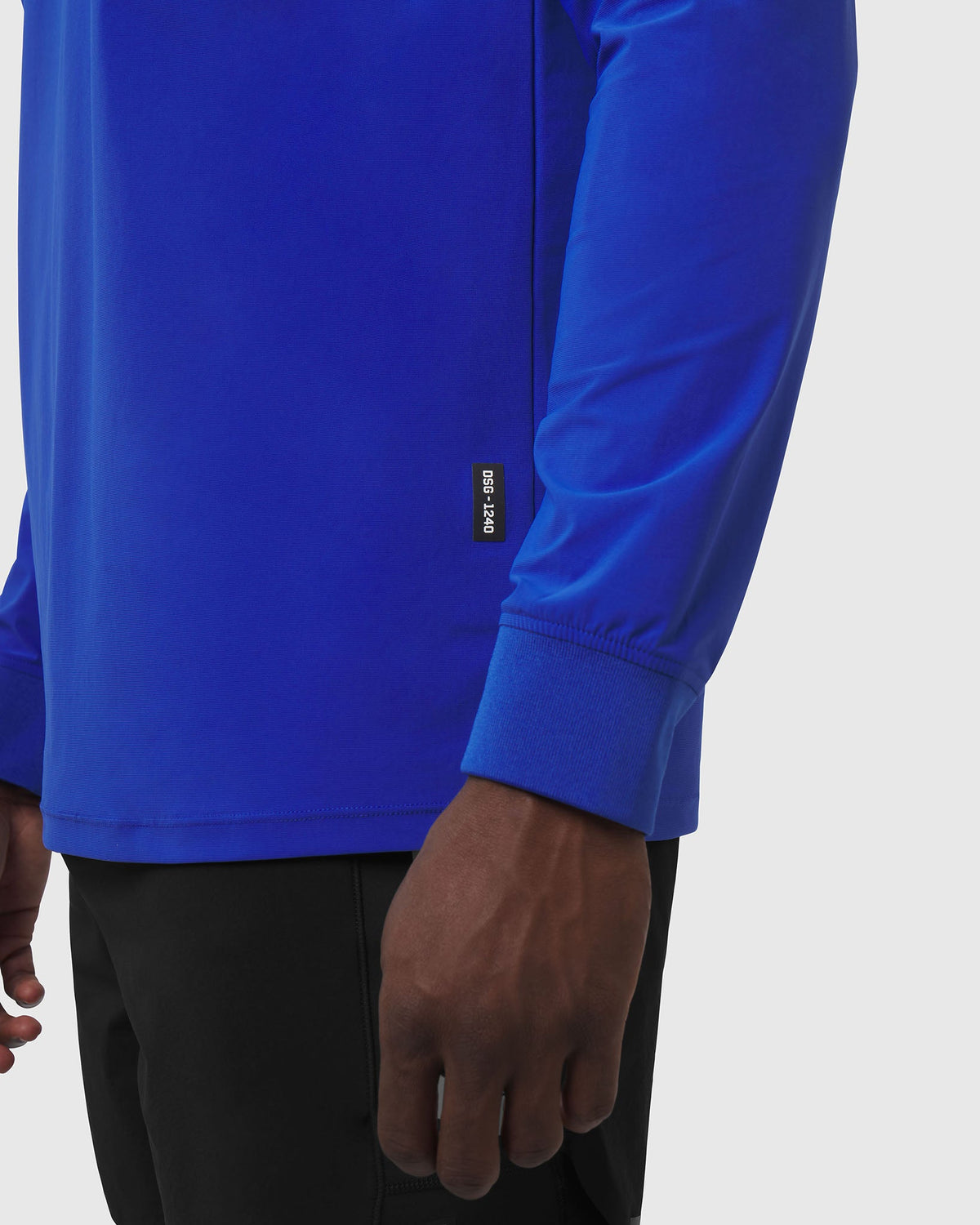 1240. Tetra-Lite® Quarter Zip Long Sleeve - Electric Blue