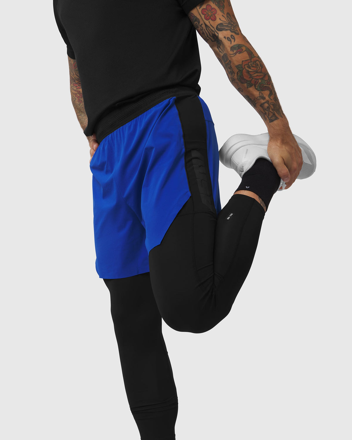 1239. Aerotex™ Hybrid Legging - Electric Blue/Black "Blade"