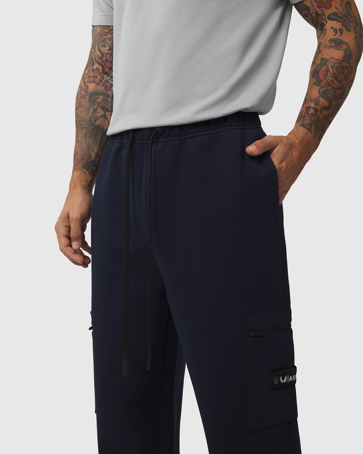 1253. DRI-CORE™ Straight Leg Cargo Sweats - Navy