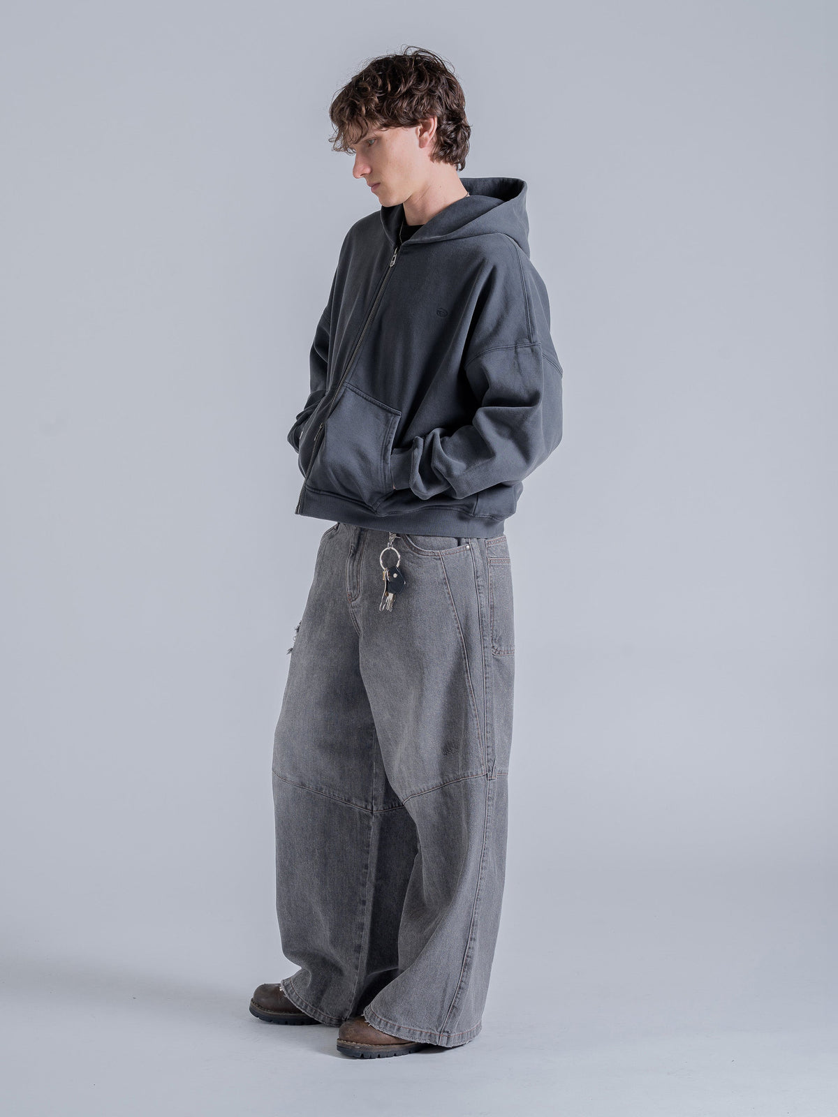 STUDIO DOUBLE ZIP - VINTAGE SLATE