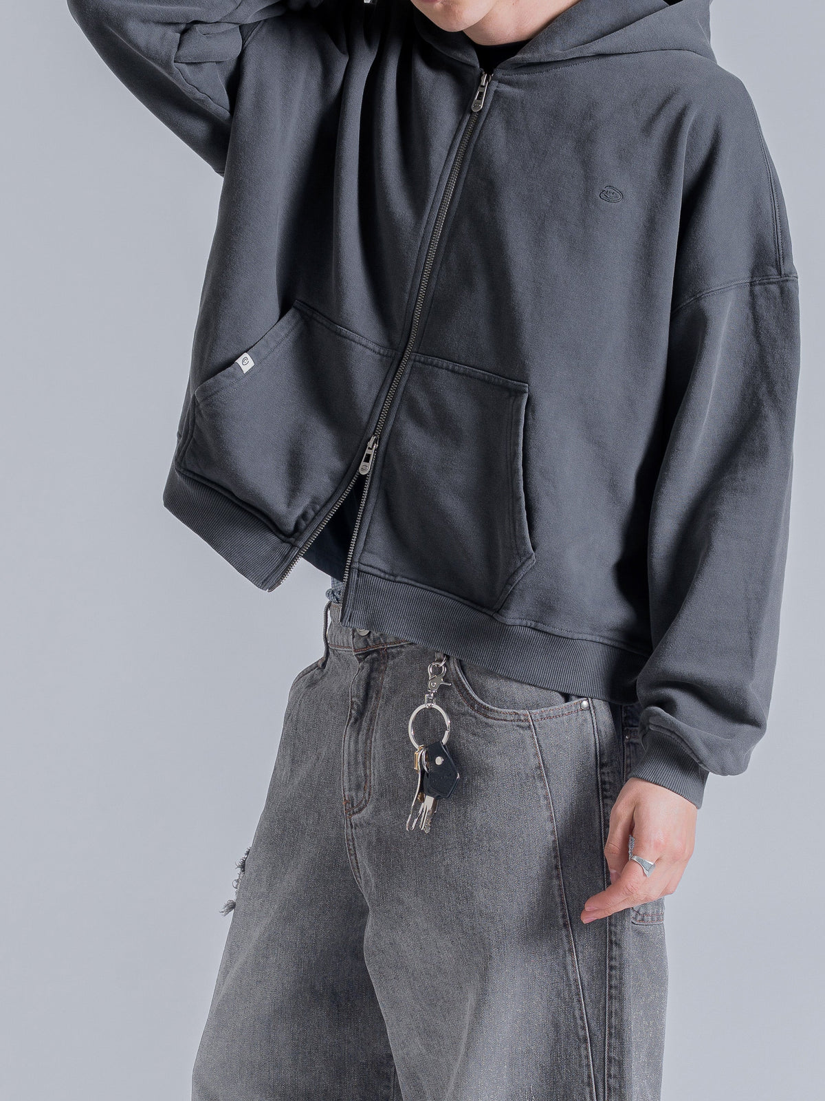STUDIO DOUBLE ZIP - VINTAGE SLATE