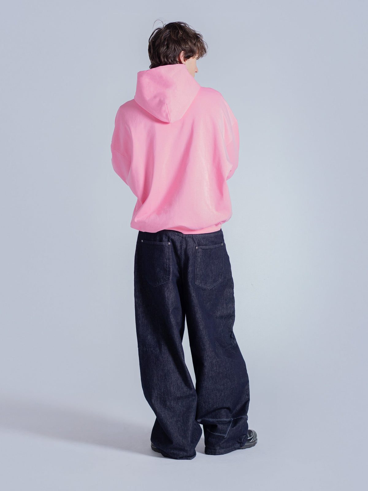 DOODLE TEXT HOODIE - PINK