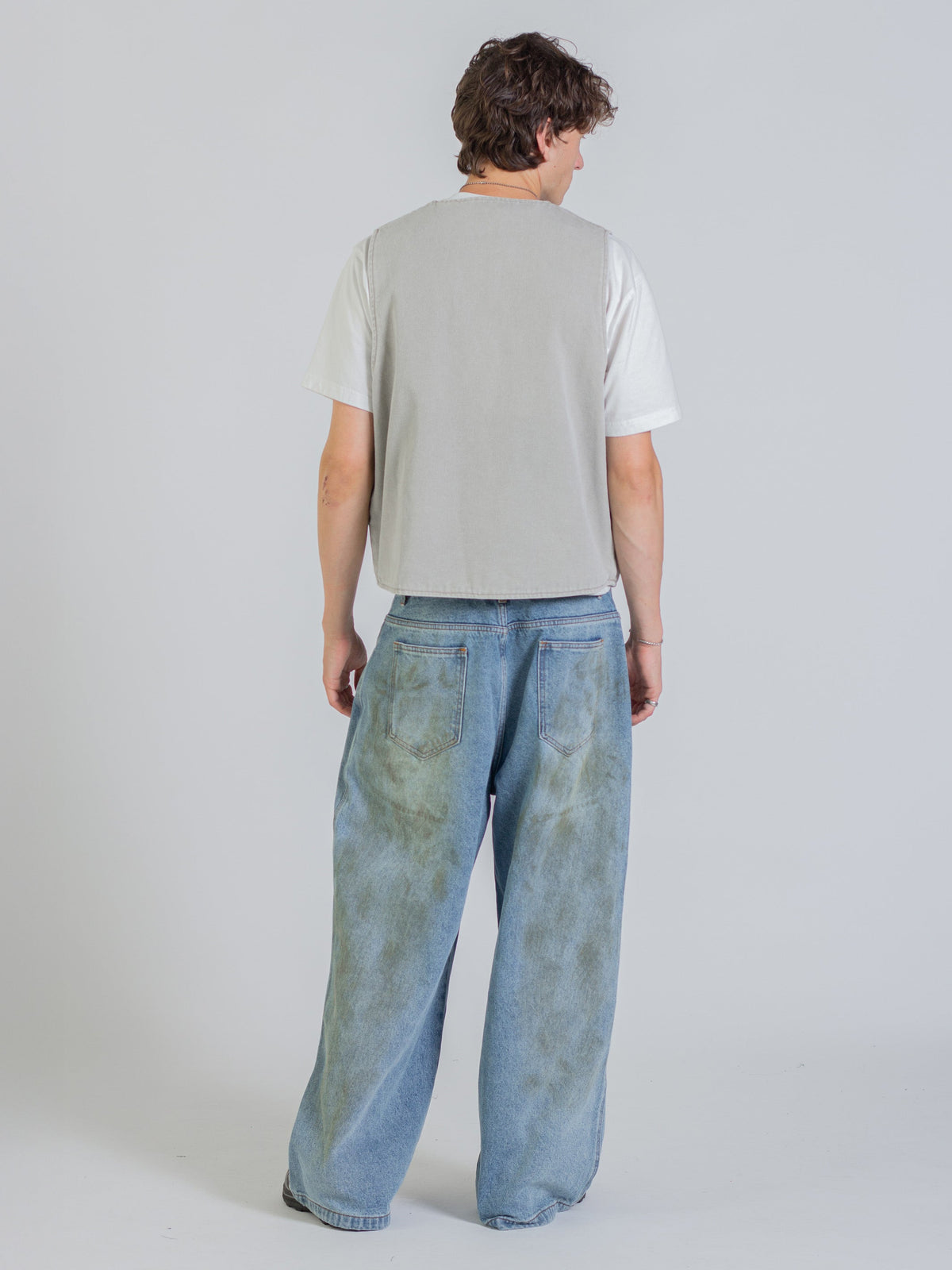 REVERSIBLE UTILITY VEST - GREEN/GREY