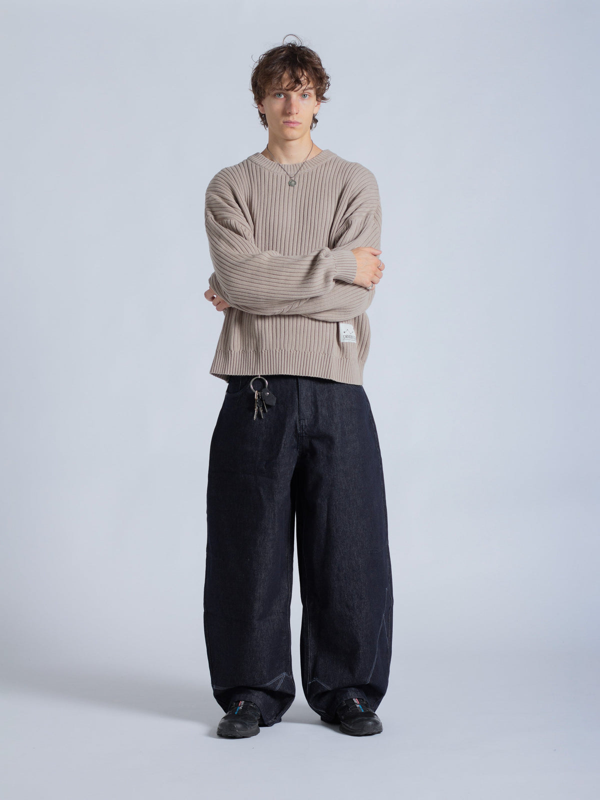 DRMERS RIBBED KNIT - BROWN