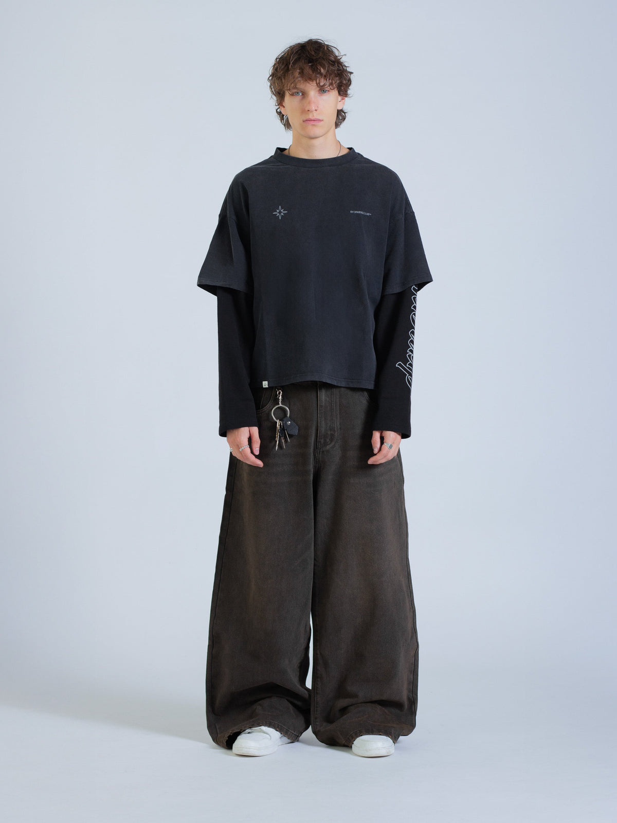 POLARIS LAYERED TEE - VINTAGE BLACK