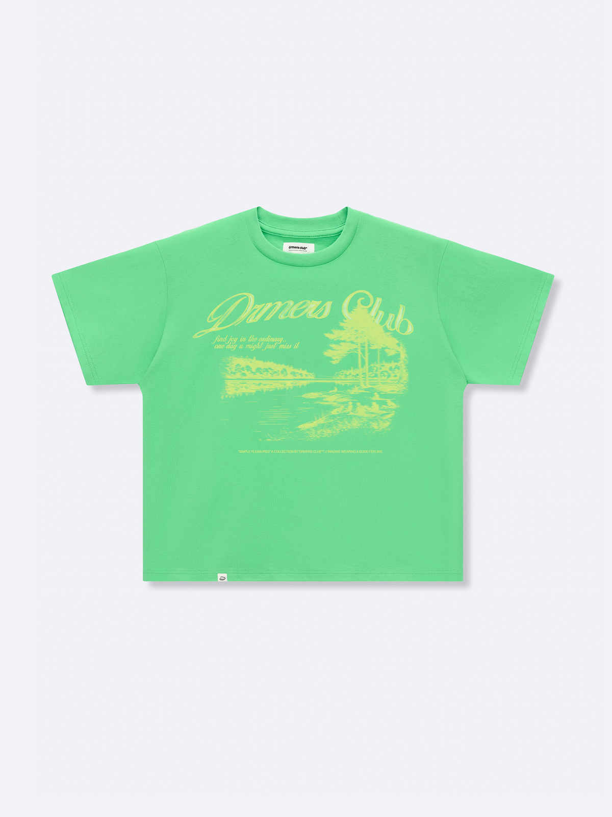 SIMPLE PLEASURES TEE - LIME GREEN