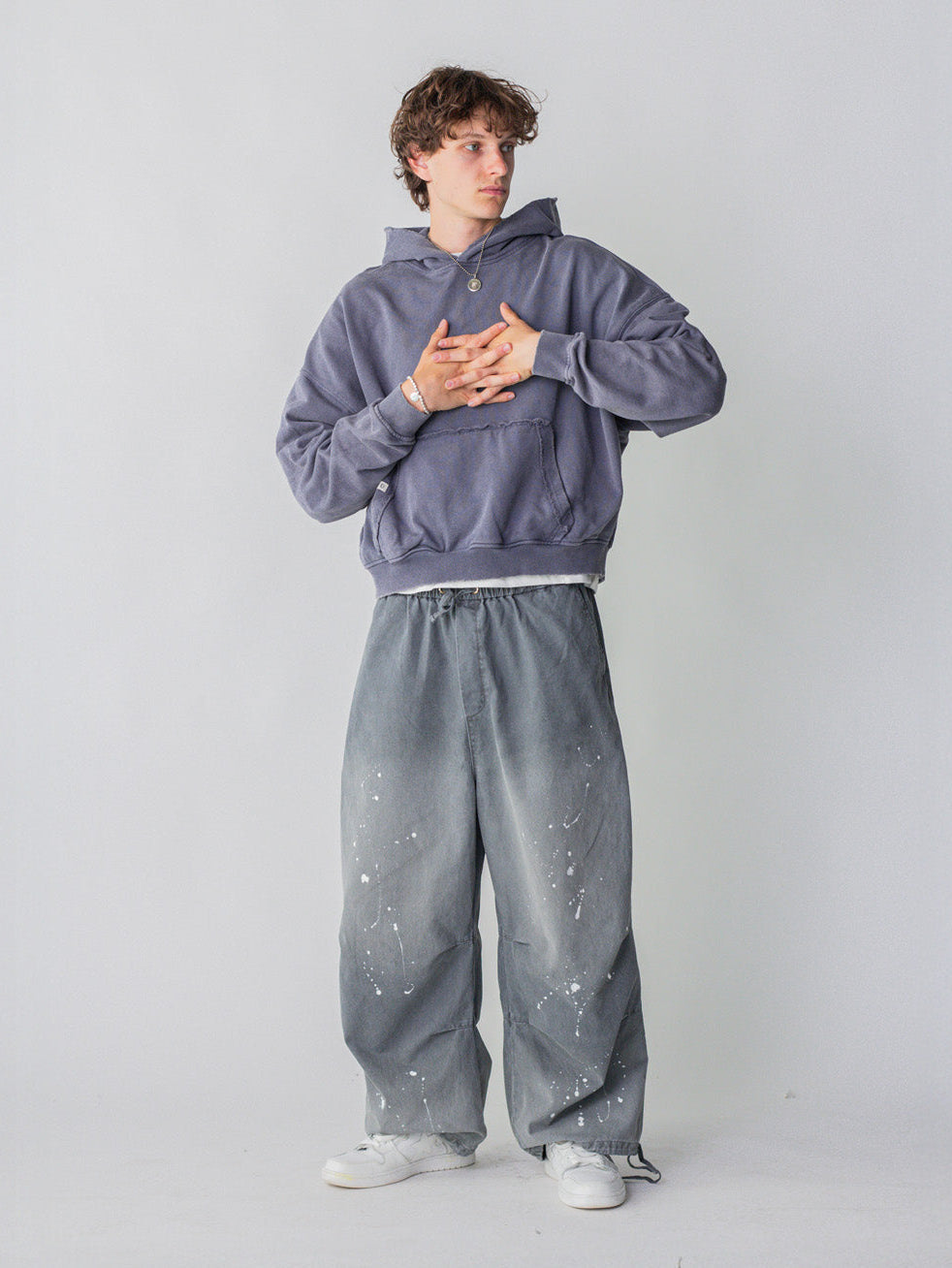 PAINTER'S PARACHUTE PANTS - GREY