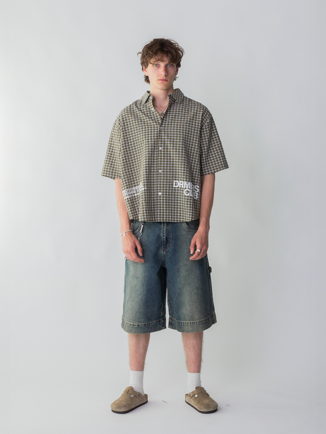OTW SHORT SLEEVE PLAID - GREEN