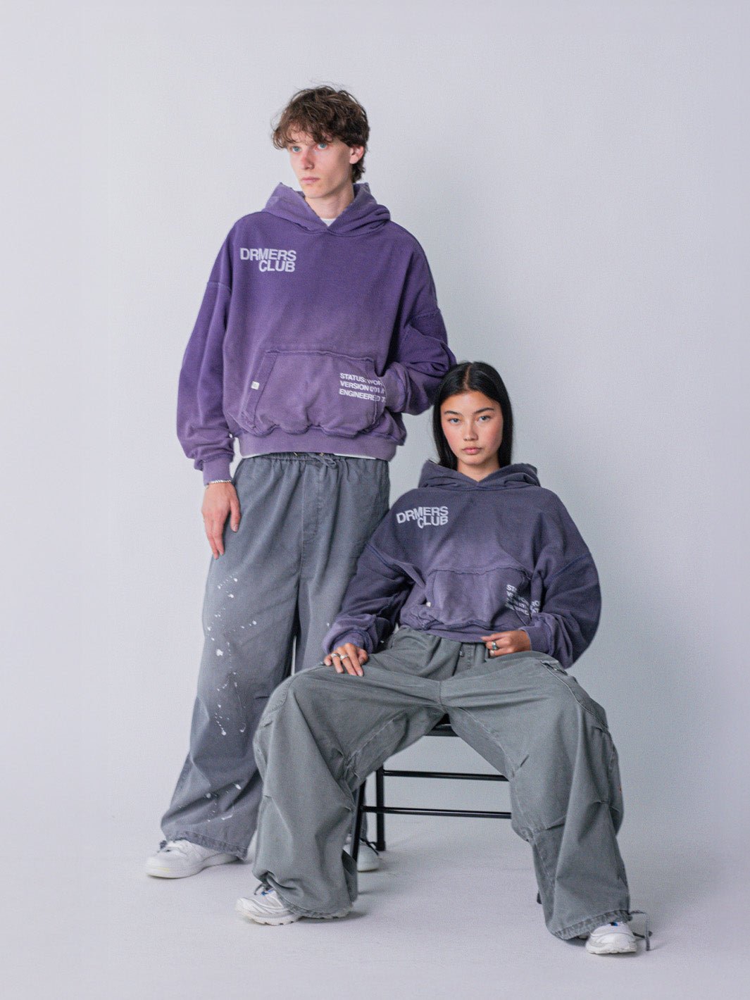 IN PROGRESS REVERSIBLE HOODIE - AMETHYST