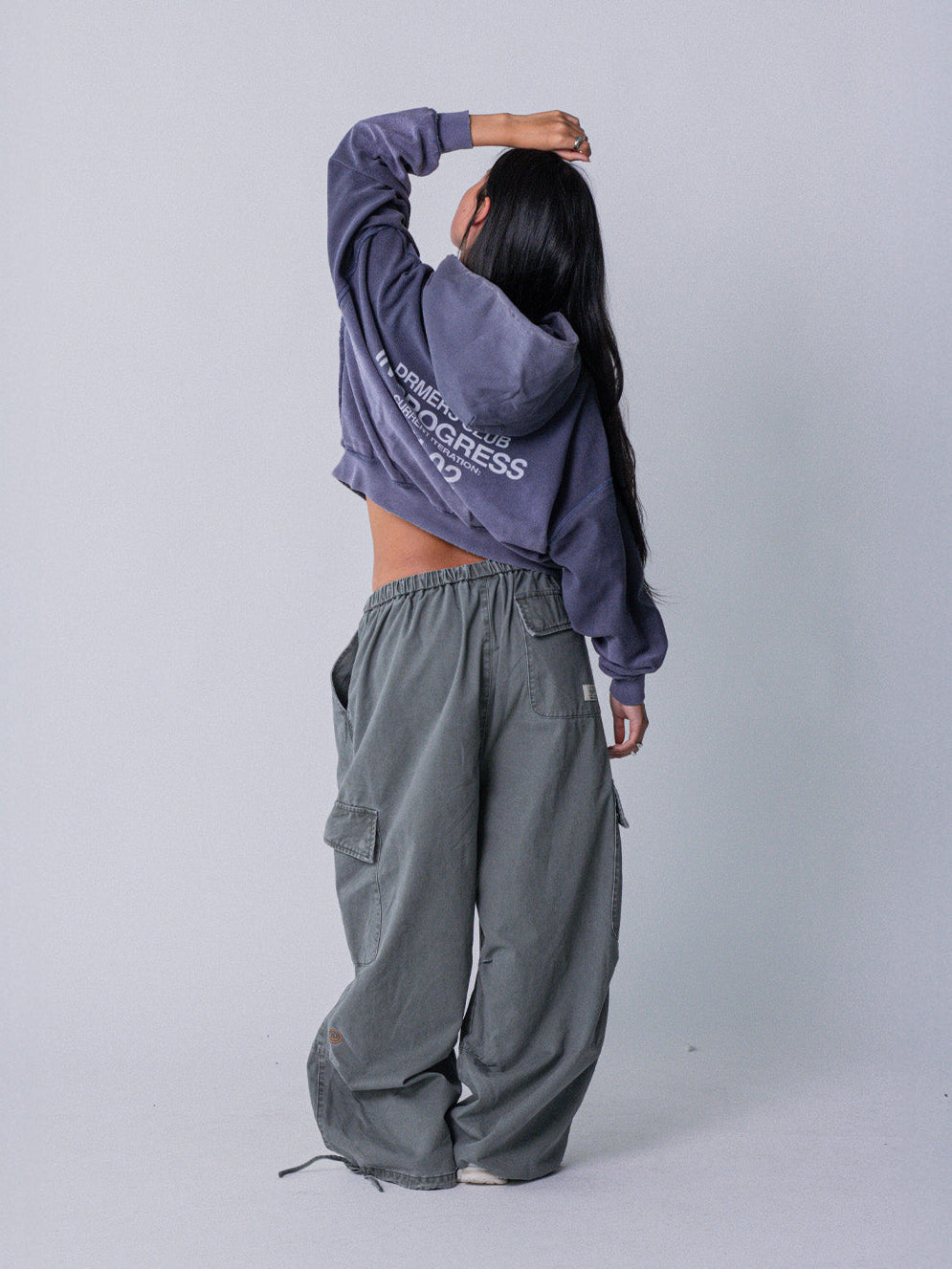 IN PROGRESS REVERSIBLE HOODIE - BLUE LAVENDER