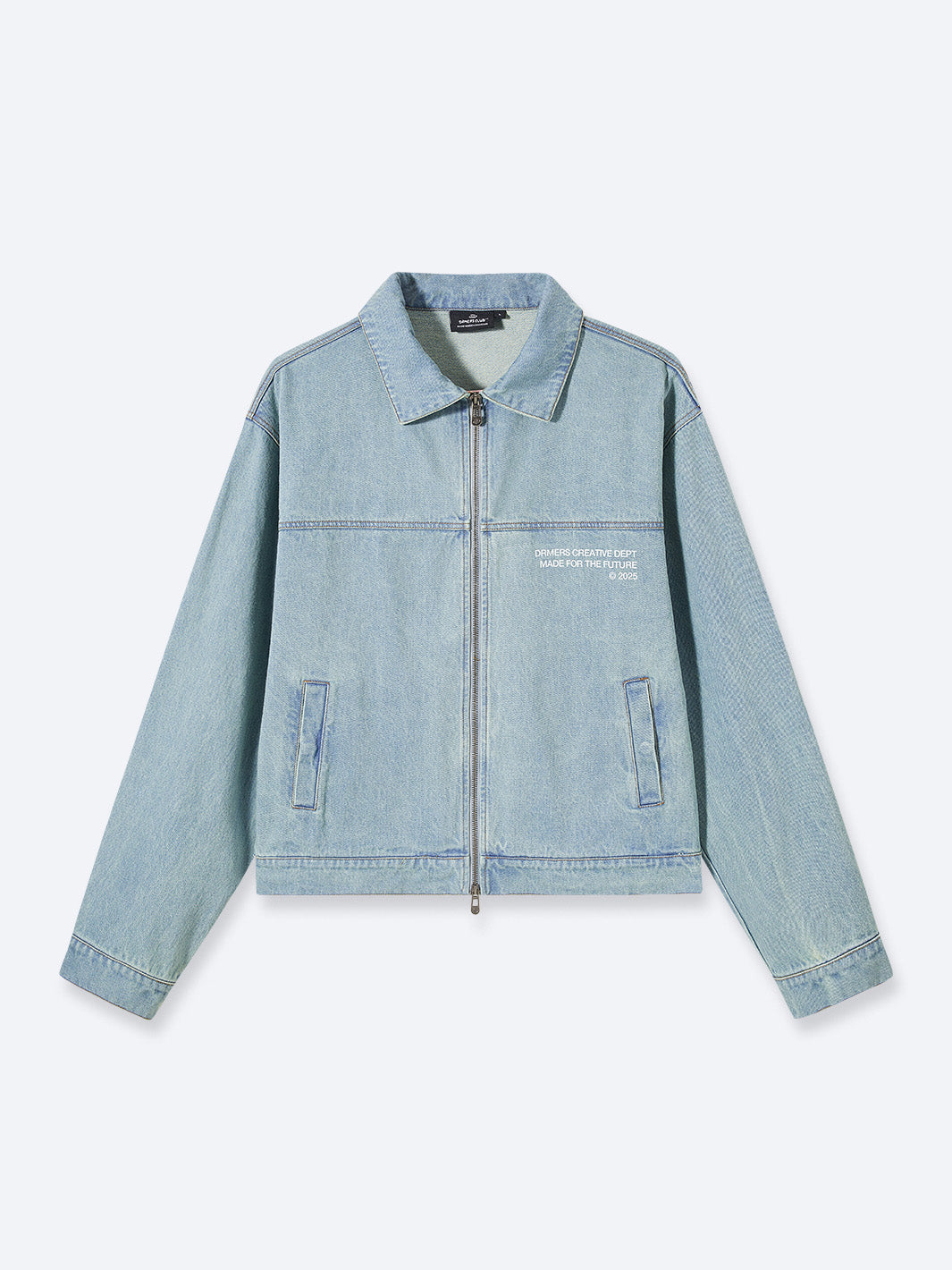 CREATIVE DEPT DENIM WORK JACKET - BLUE (FRONT PRINT)