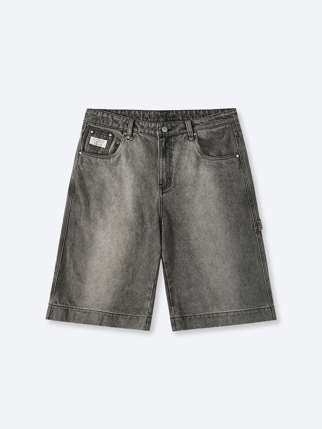 SMILEY STITCH JORTS - MUD BROWN