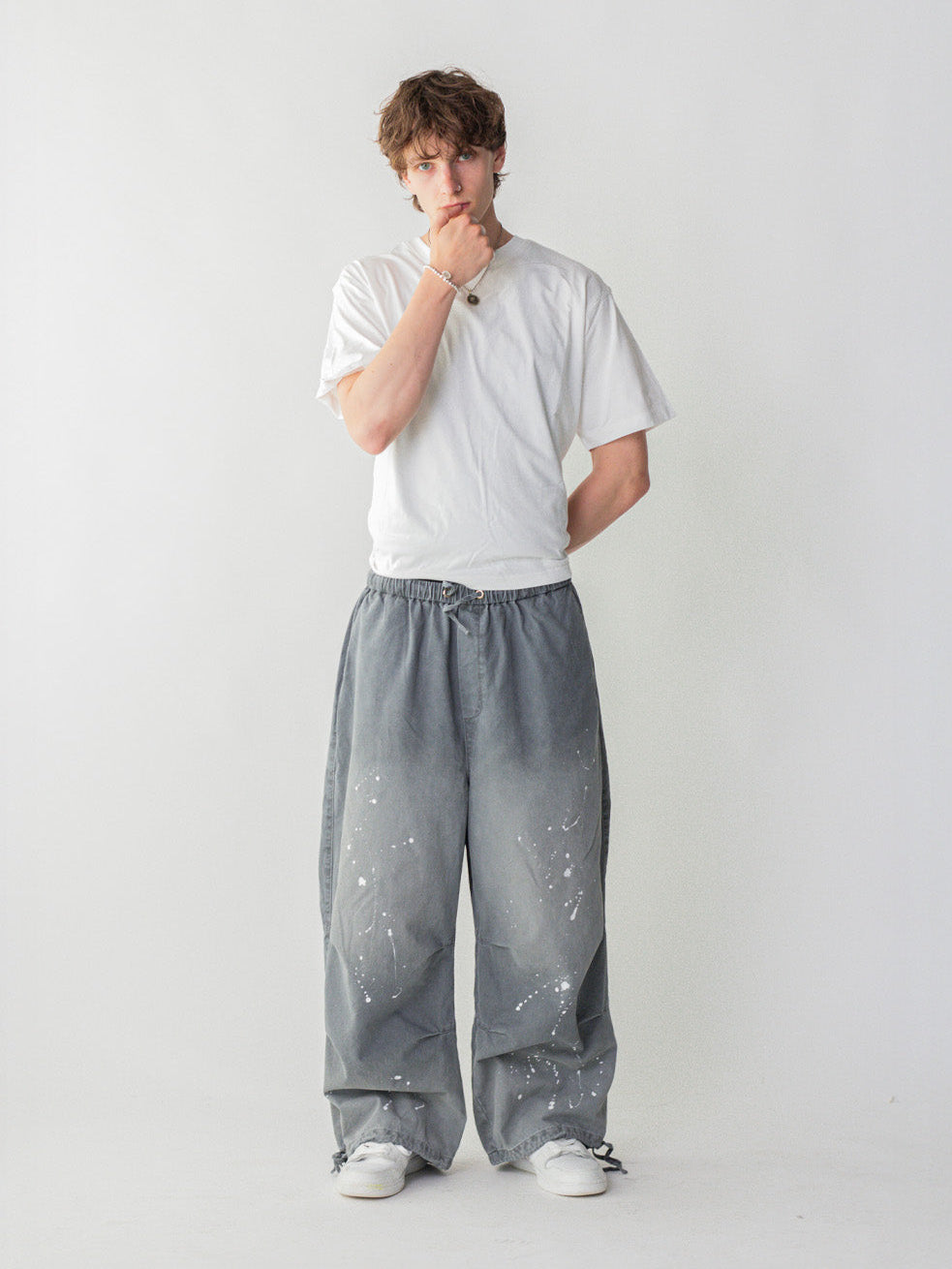 PAINTER'S PARACHUTE PANTS - GREY
