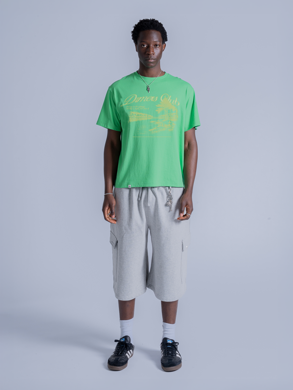 SIMPLE PLEASURES TEE - LIME GREEN