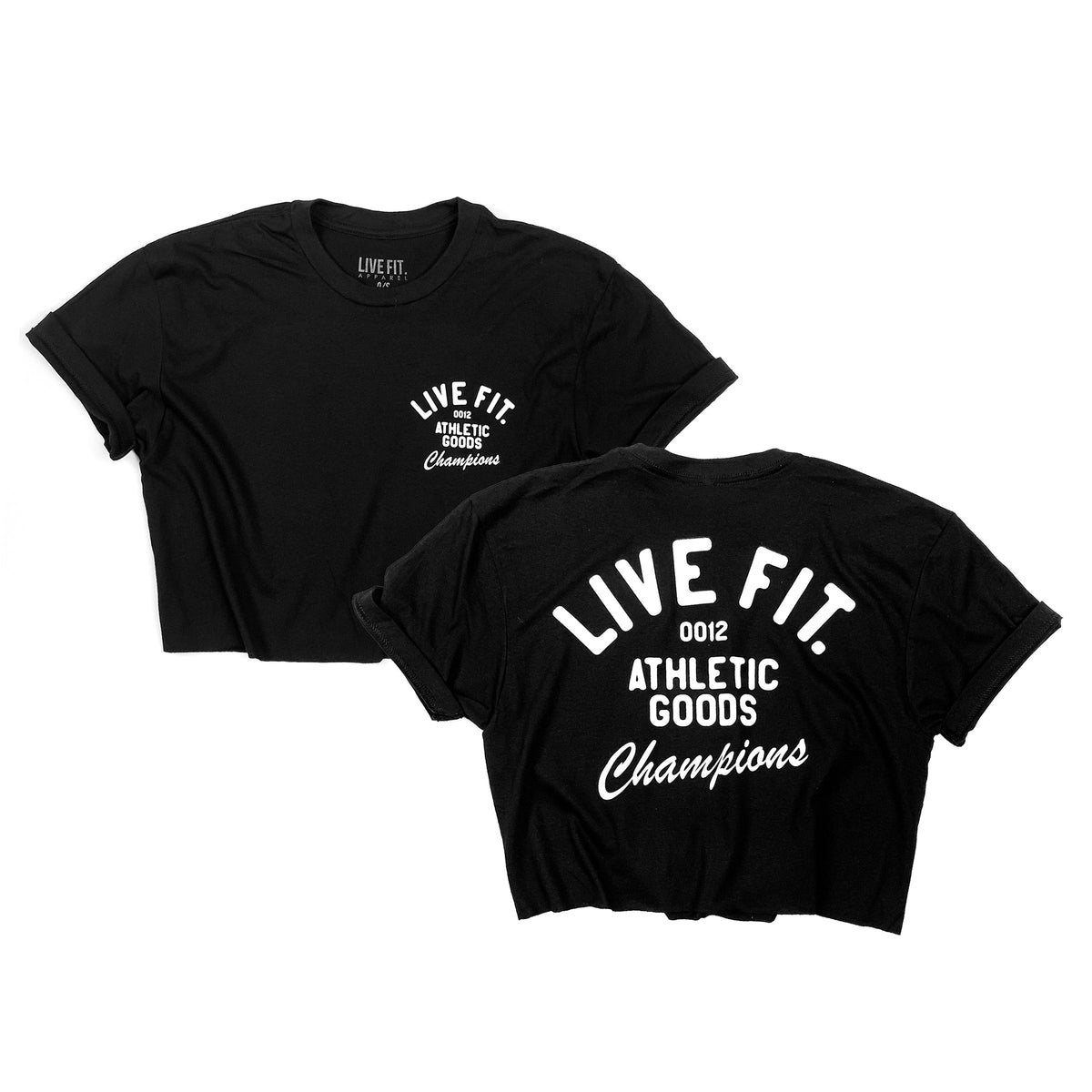 Athletic goods Crop Tee - Black/White