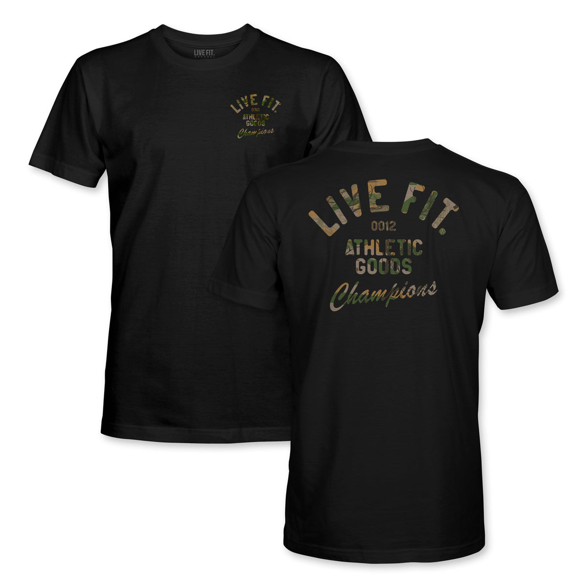 Athletic Goods Tee Black - Tree Camo
