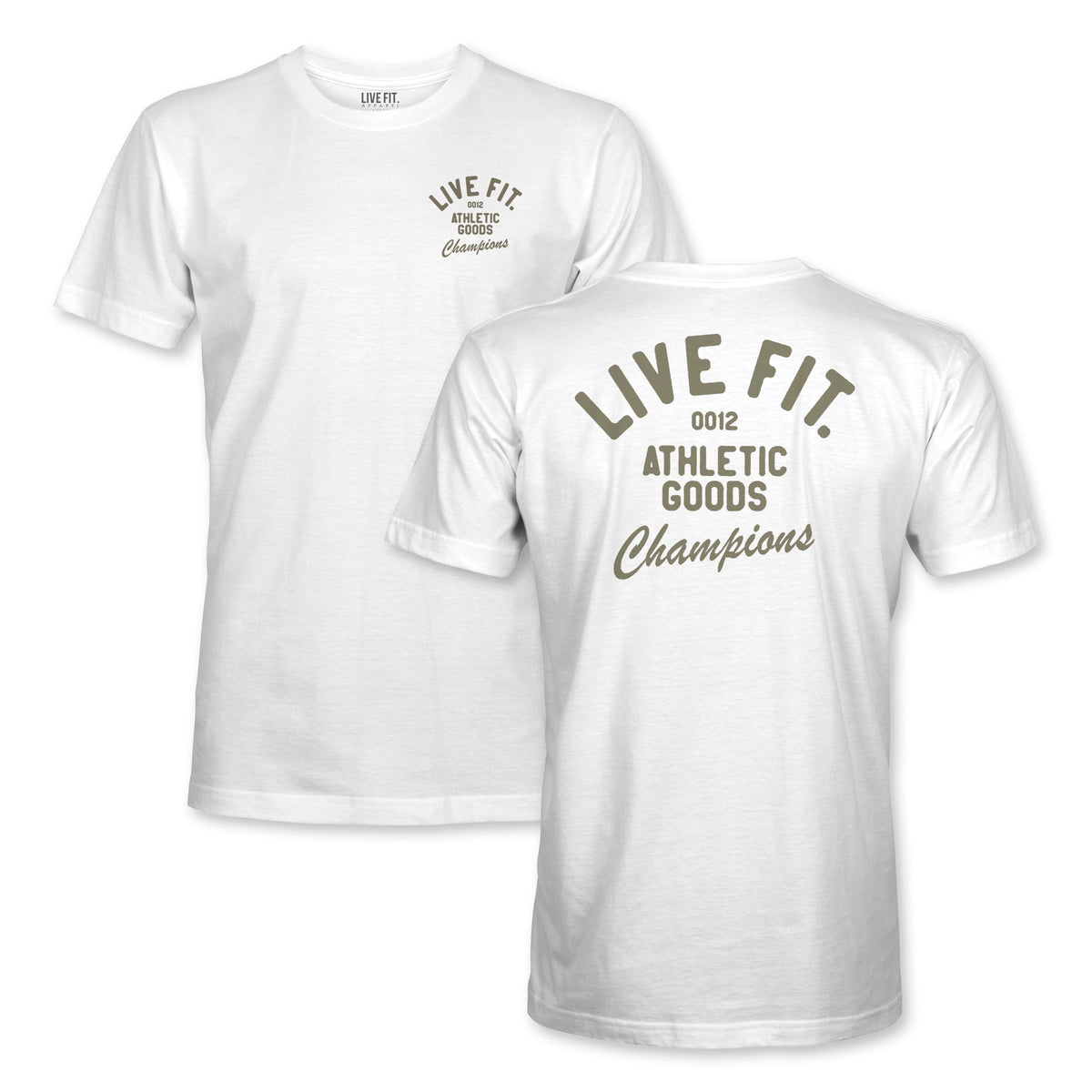 Athletic Goods Tee - White / Khaki