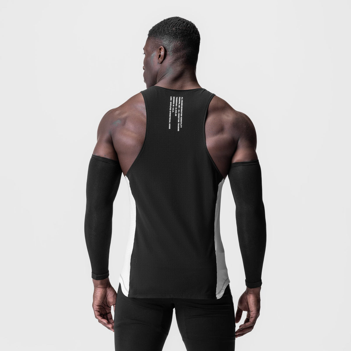 0949. Laser-Vent™ Singlet Tank - Black/White