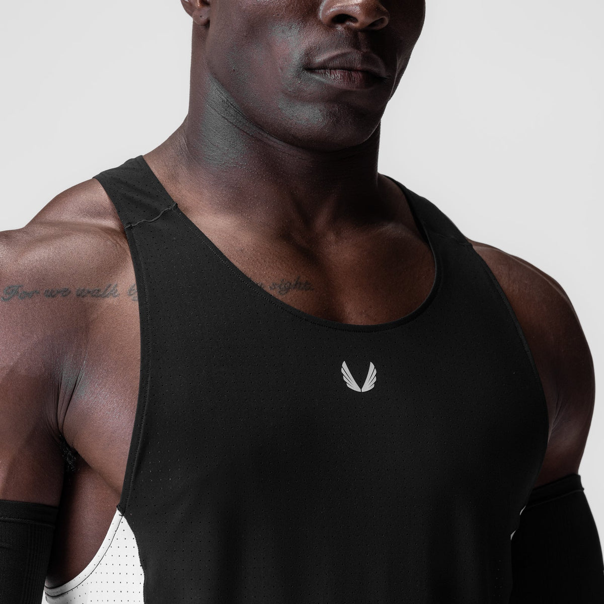 0949. Laser-Vent™ Singlet Tank - Black/White