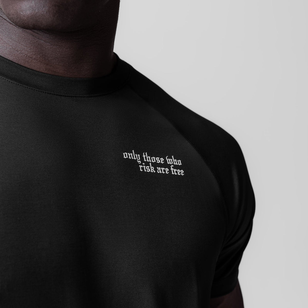 0839. 3D-Lite® 2.0 Lycra® Fitted Tee - Black "Brush Wings"
