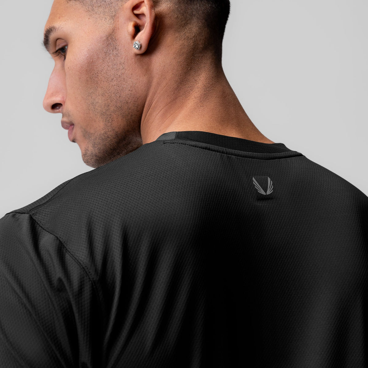 1015. AeroSilver® Essential Tee - Black "ASRV"