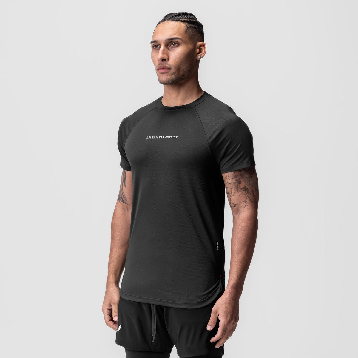 0660. AeroSilver® Established Tee - Black "RP"