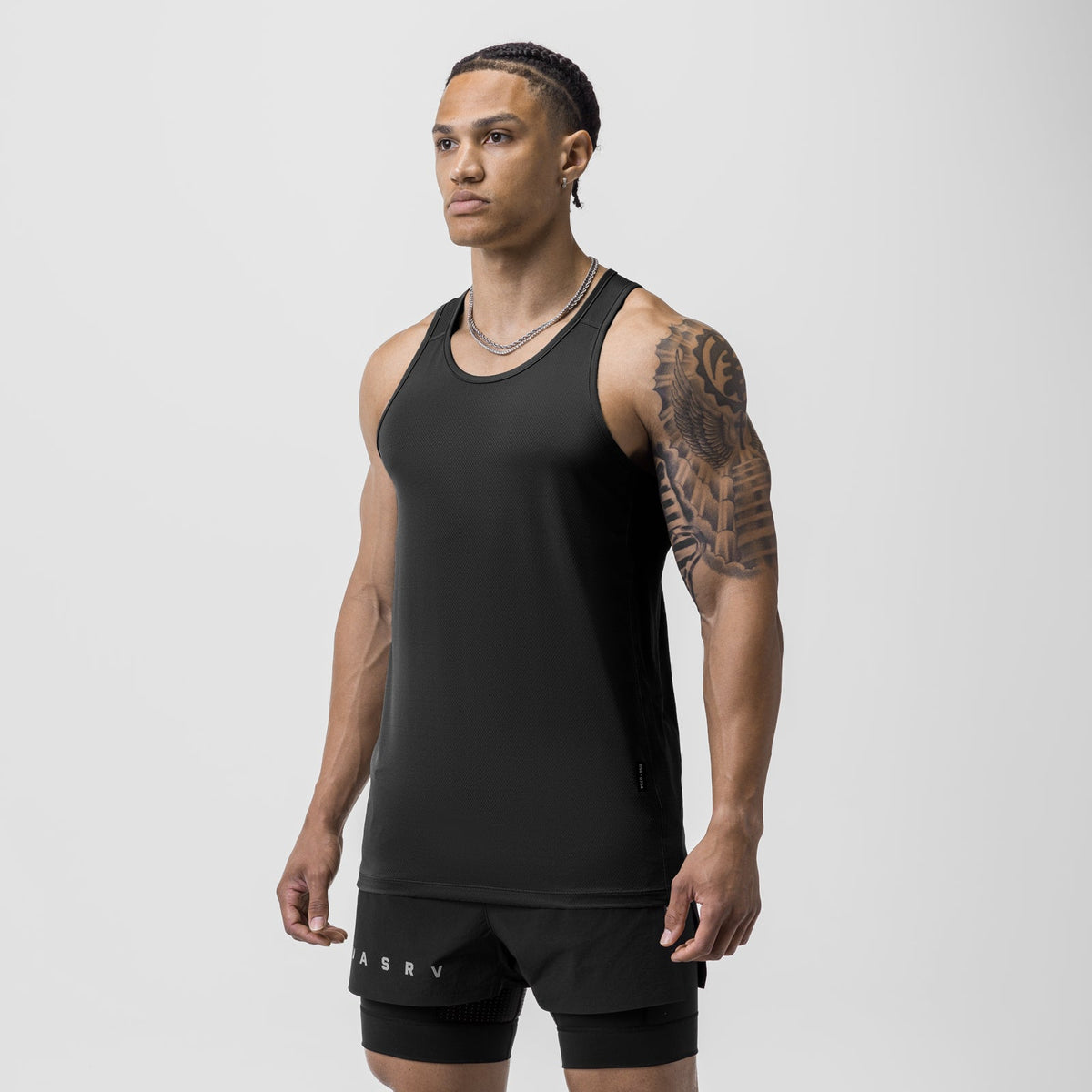 0754. AeroSilver® Training Singlet - Black