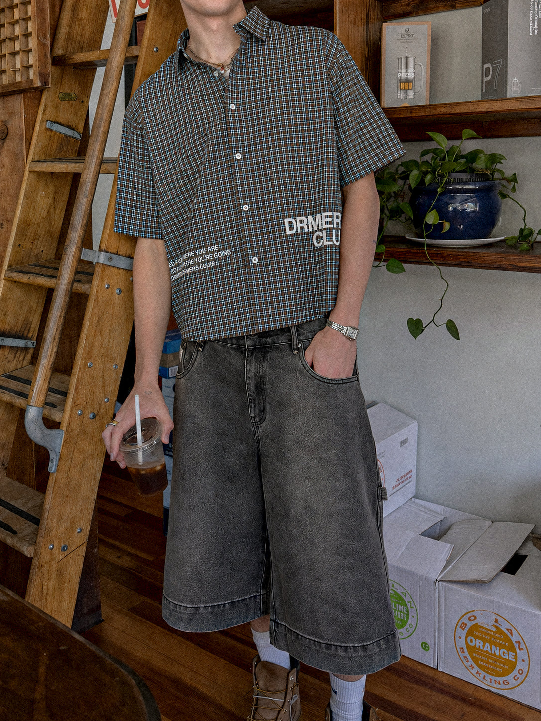 OTW SHORT SLEEVE PLAID - BLUE