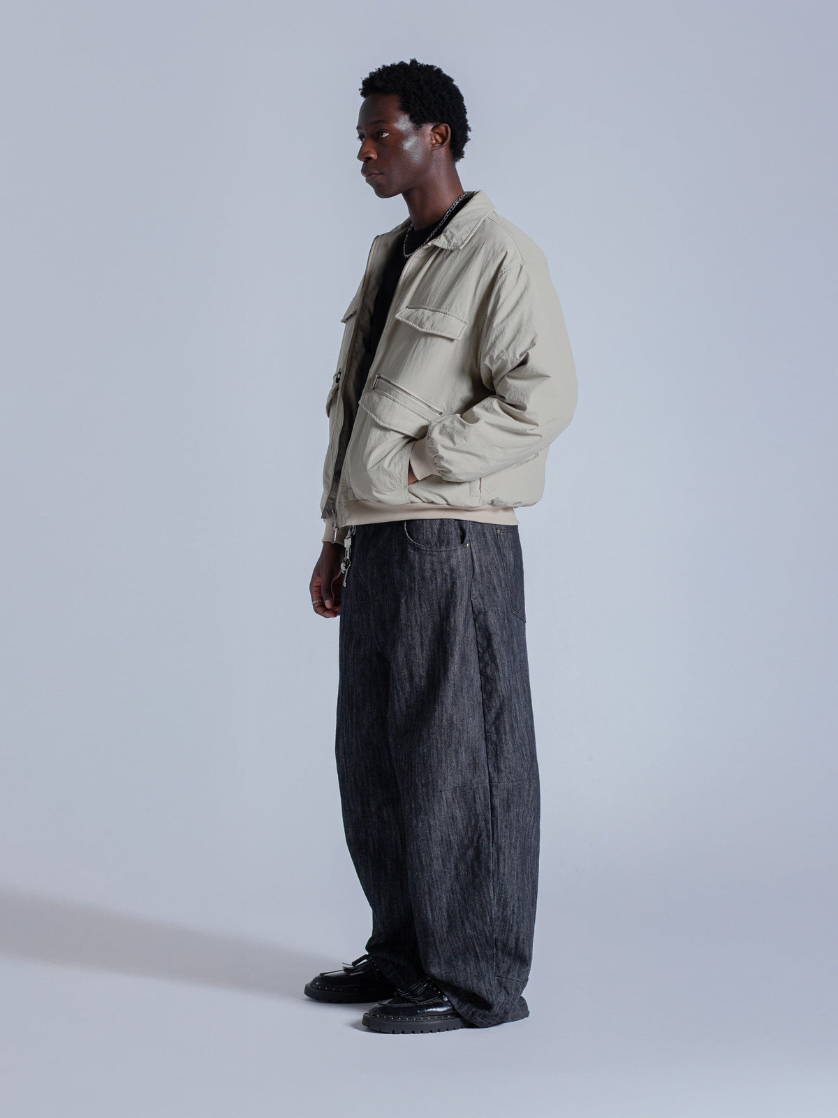 PADDED BOMBER JACKET - KHAKI