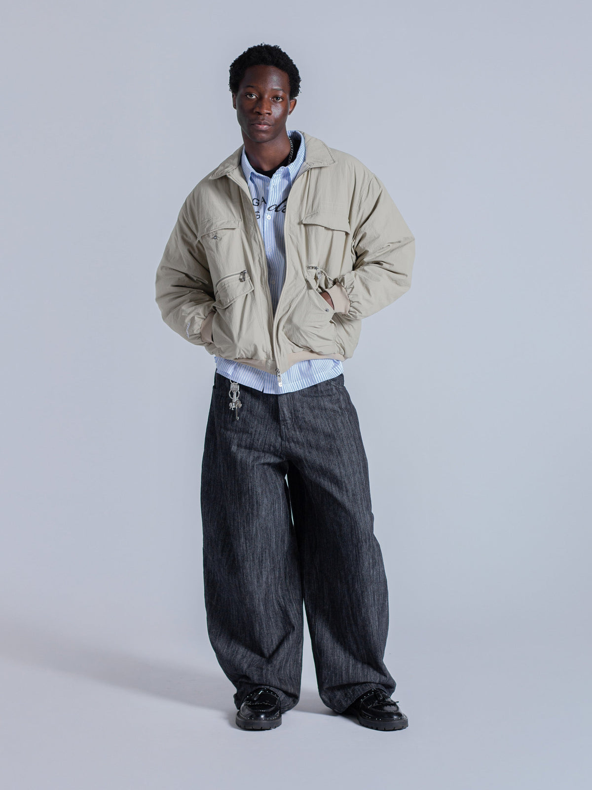 PADDED BOMBER JACKET - KHAKI