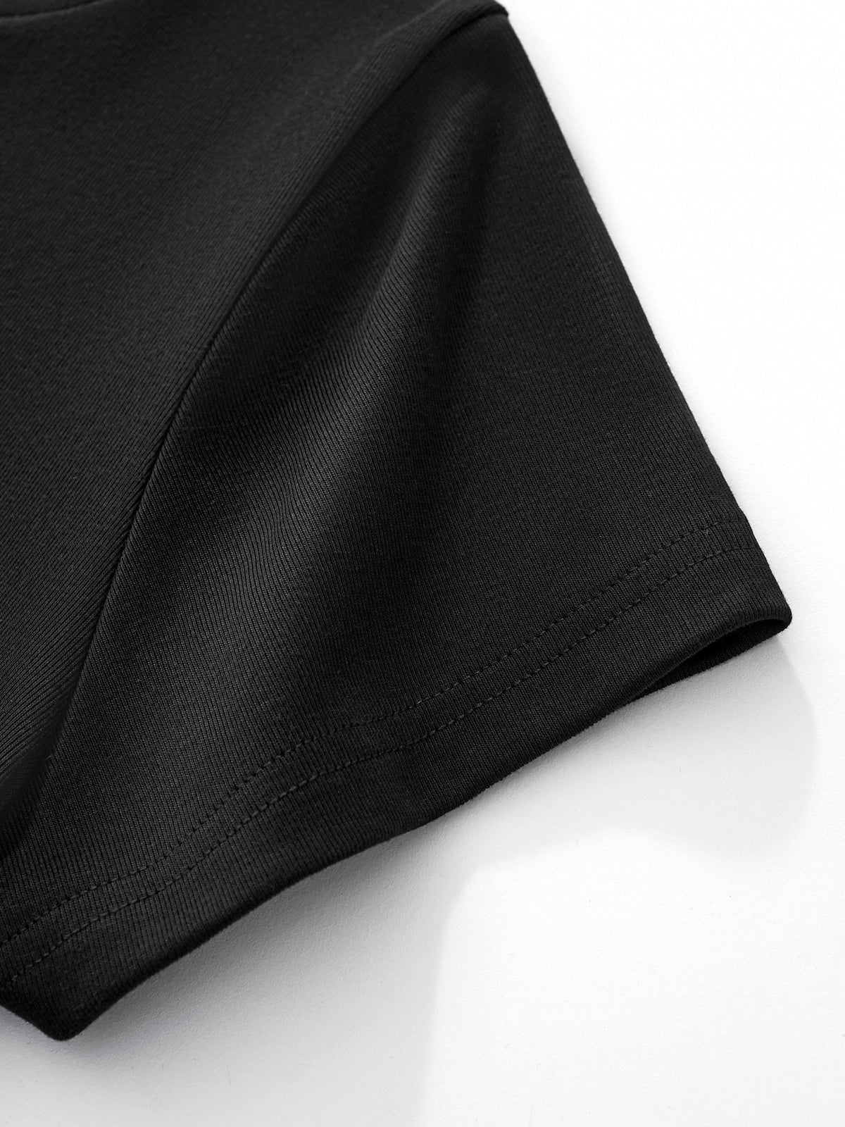 CROPPED-ISH BABY TEE - BLACK