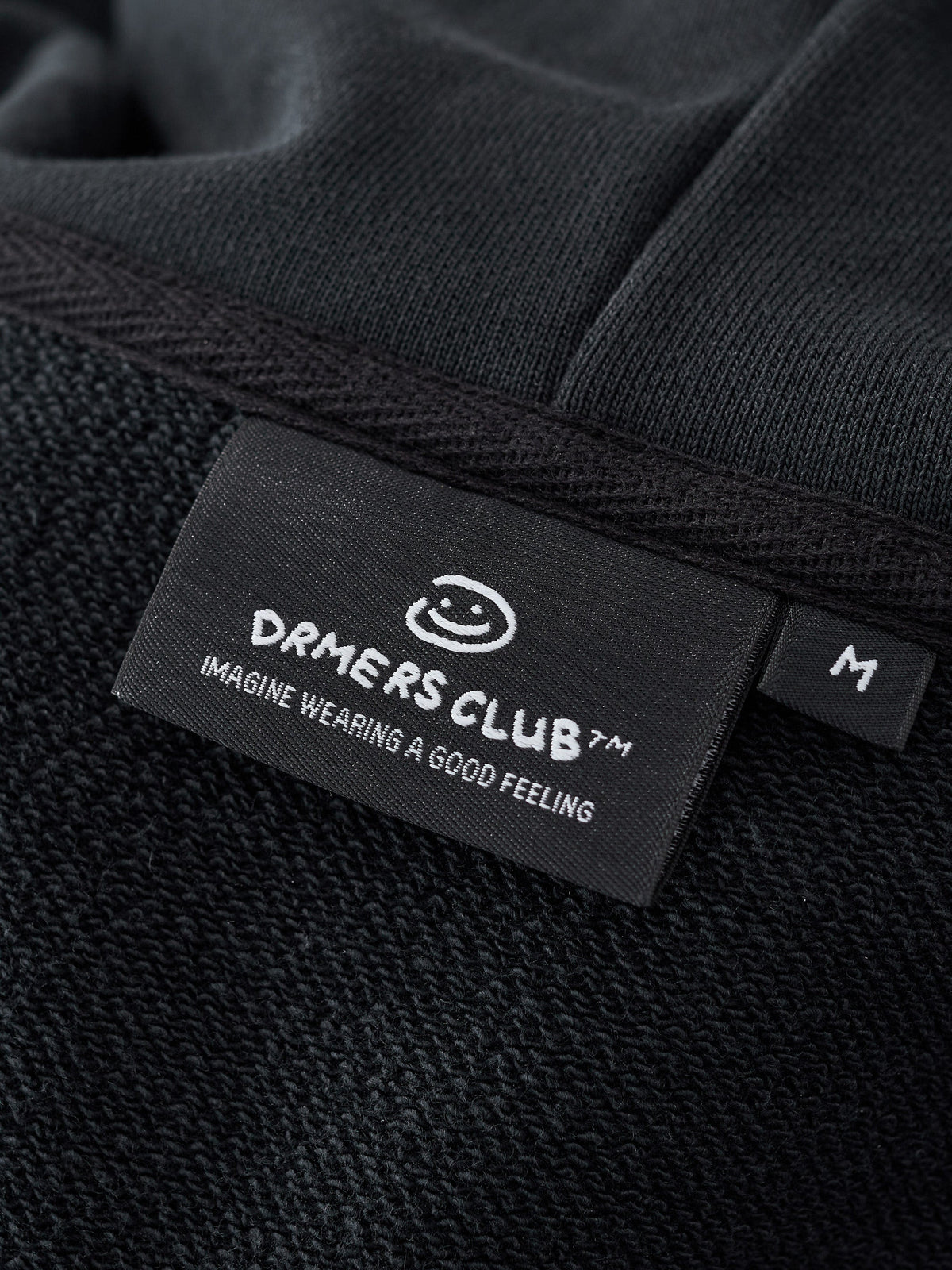 CURSIVE ZIP UP - BLACK