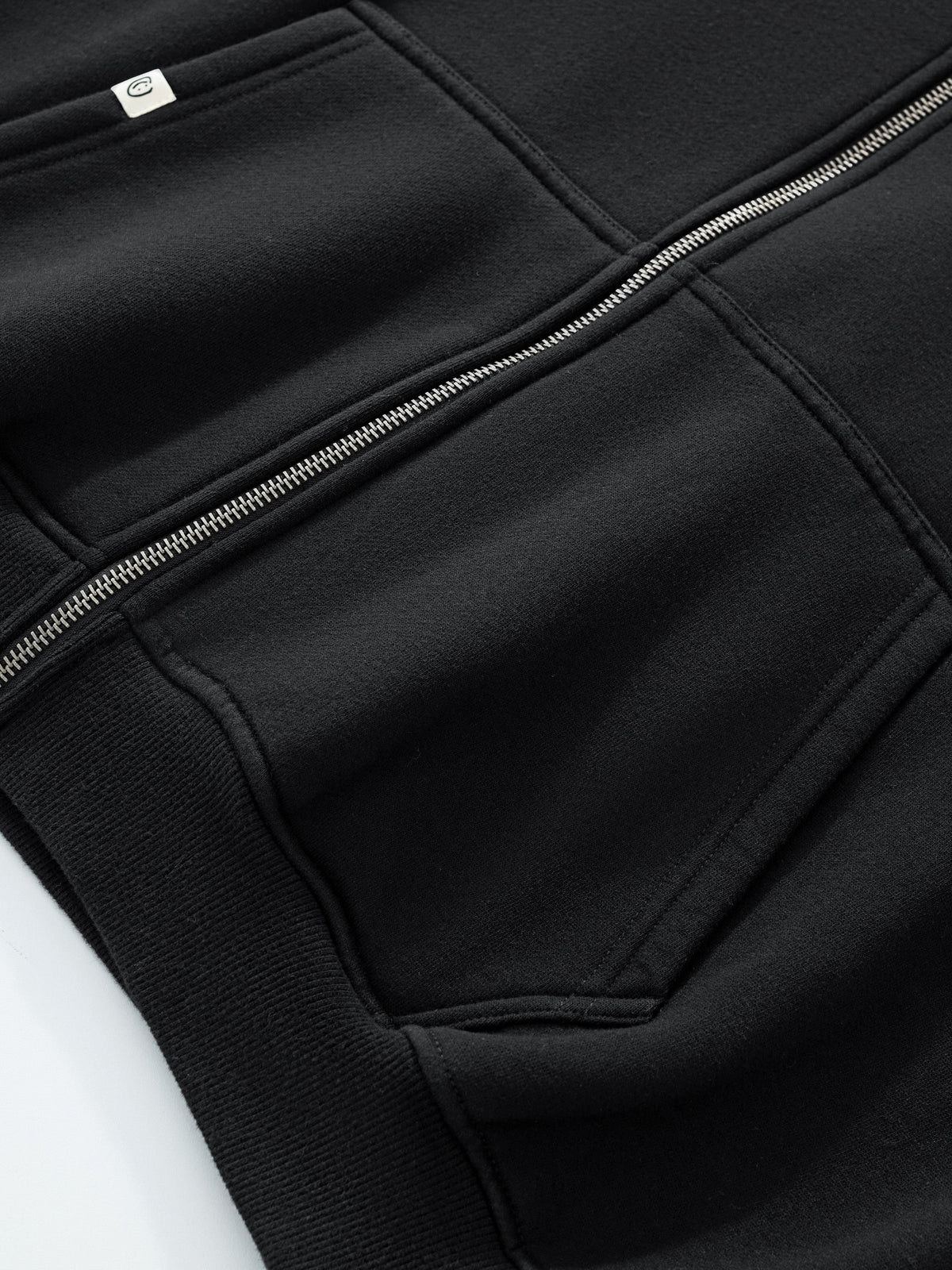 SIGNATURE BASIC ZIP UP - BLACK