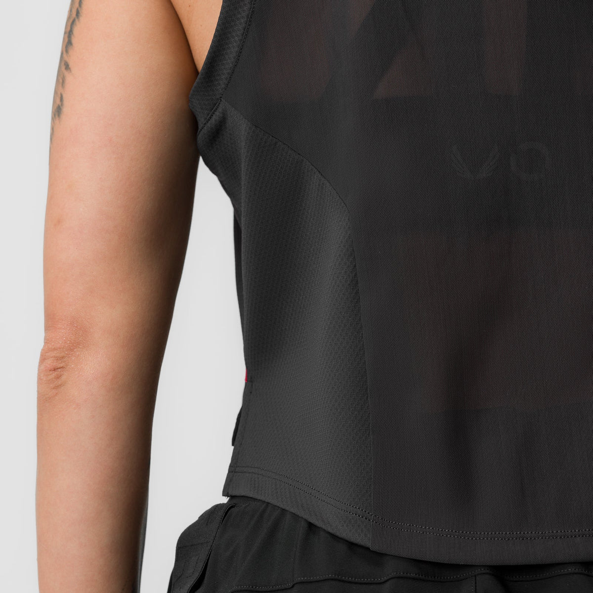 ASRV x Tonal Women's AeroSilver® Cropped Training Tank - Black