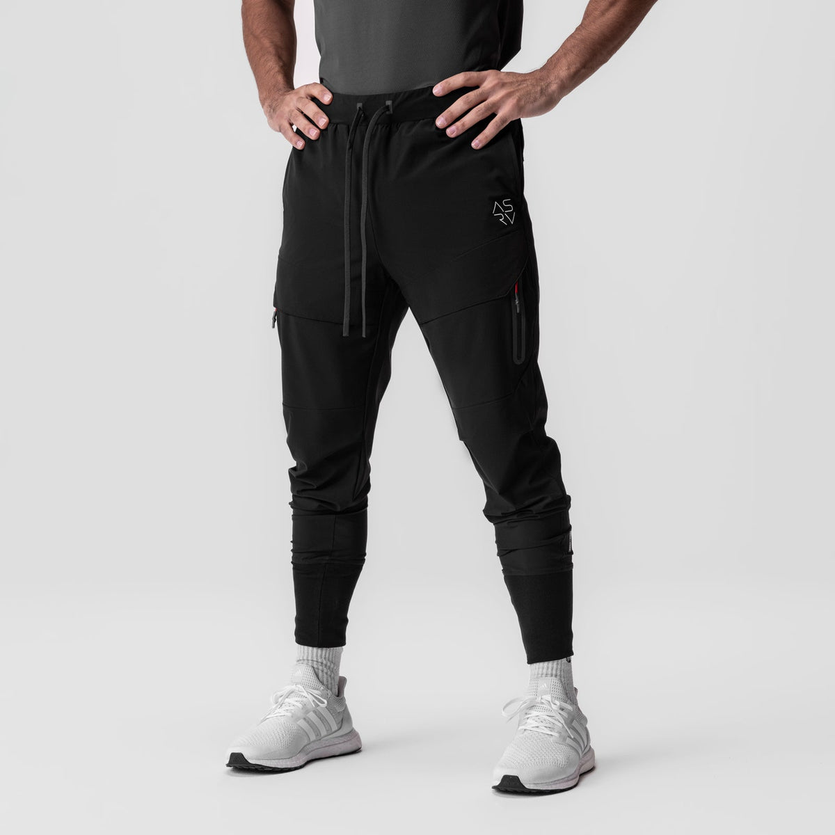 0690. Tetra-Lite® Tech High Rib Jogger - Black "Cyber"