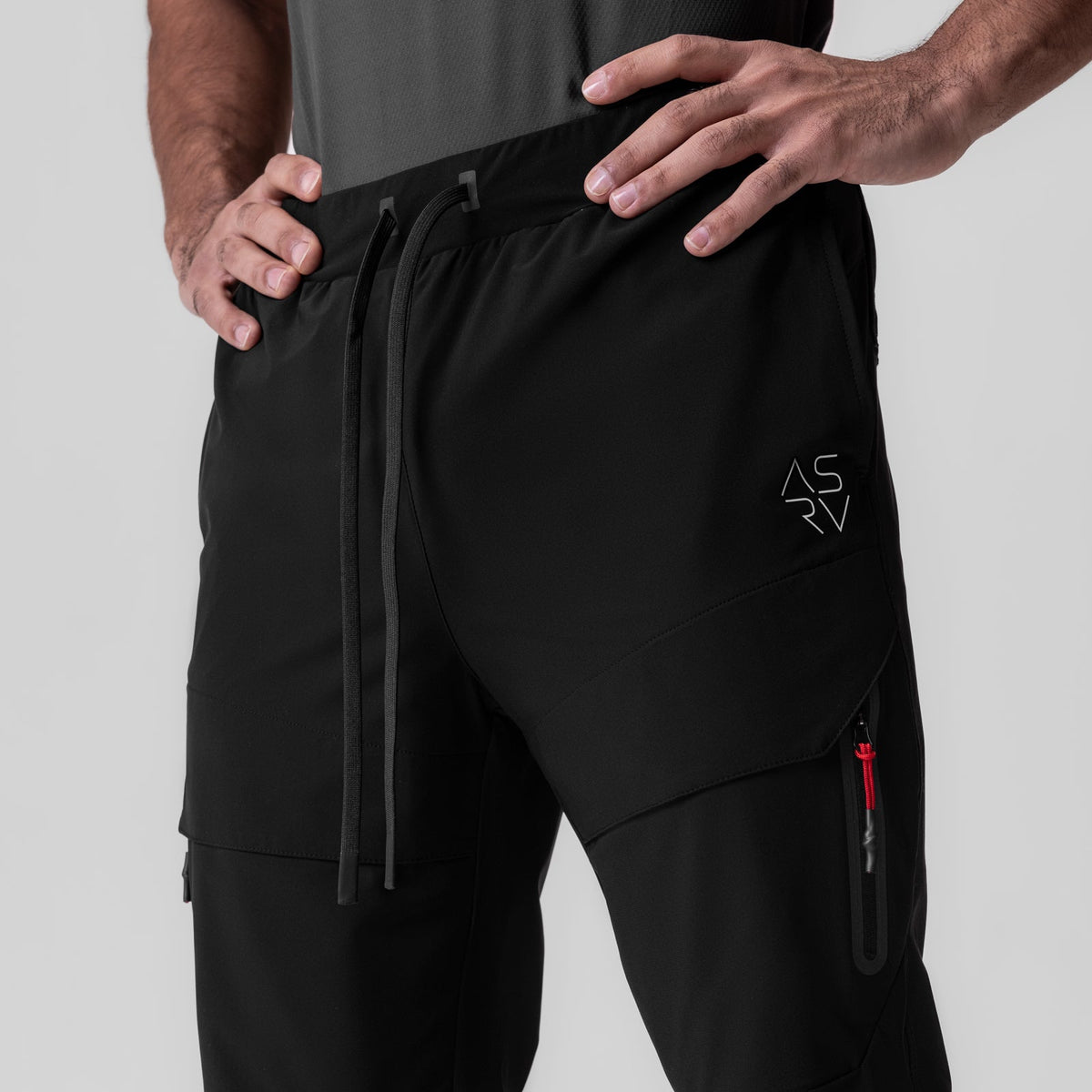 0690. Tetra-Lite® Tech High Rib Jogger - Black "Cyber"