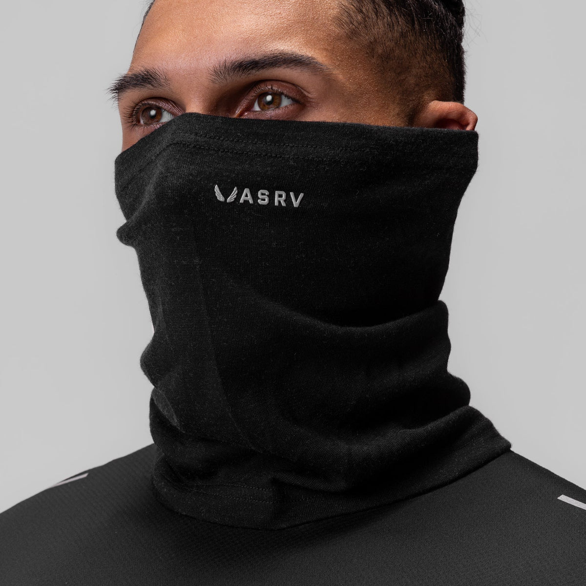 0938. Merino Wool Gaiter - Black