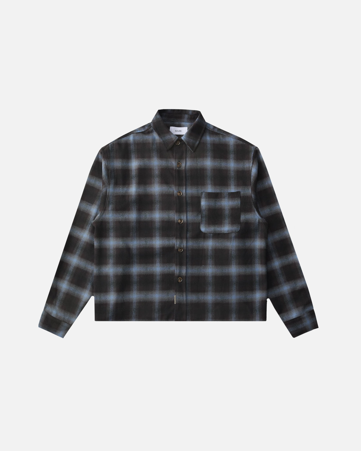 Cropped Flannel - Blue