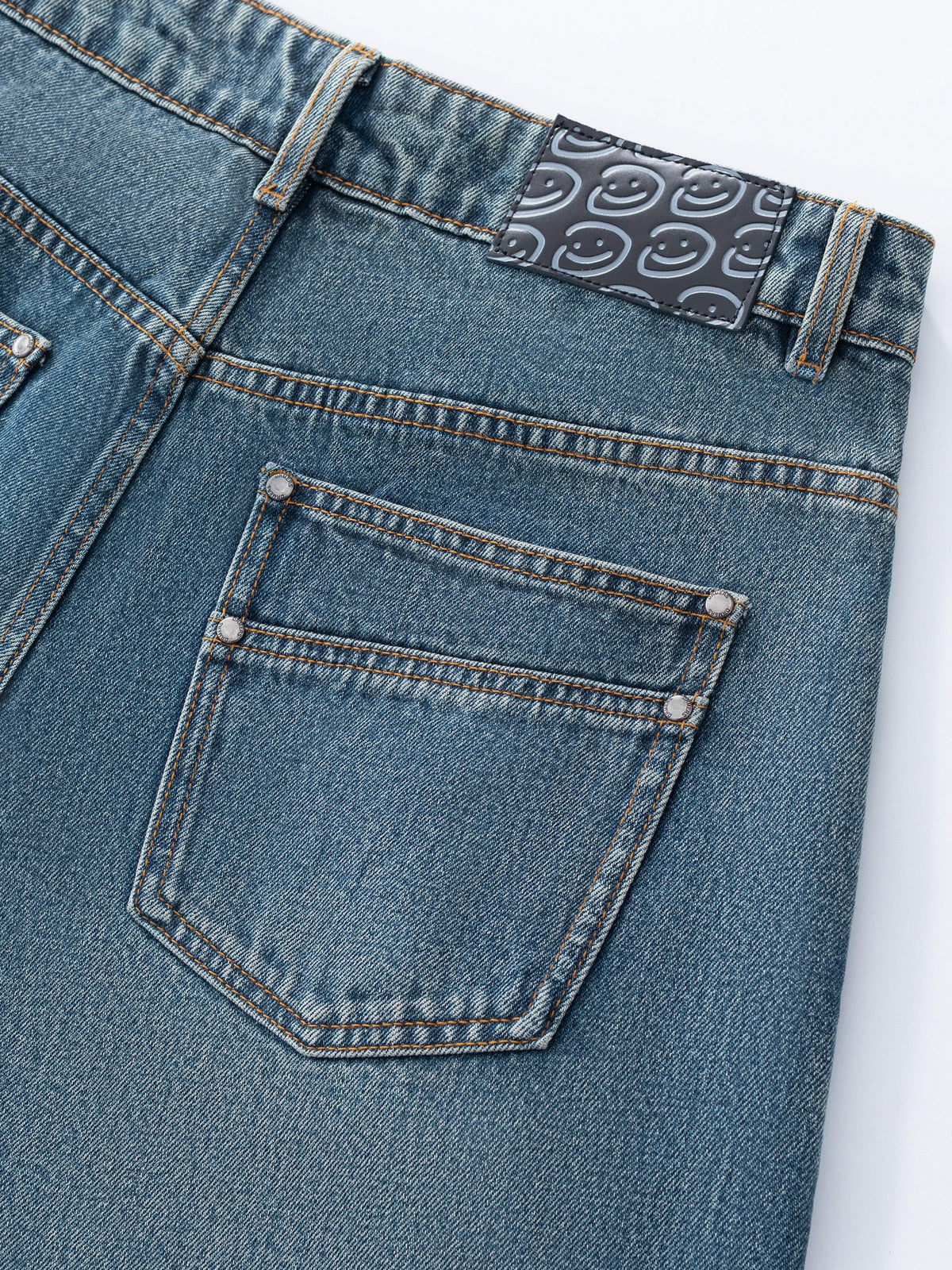 WRINKLE DENIM - VINTAGE WASHED BLUE