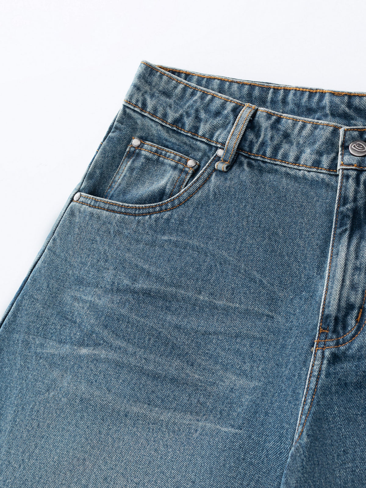 WRINKLE DENIM - VINTAGE WASHED BLUE