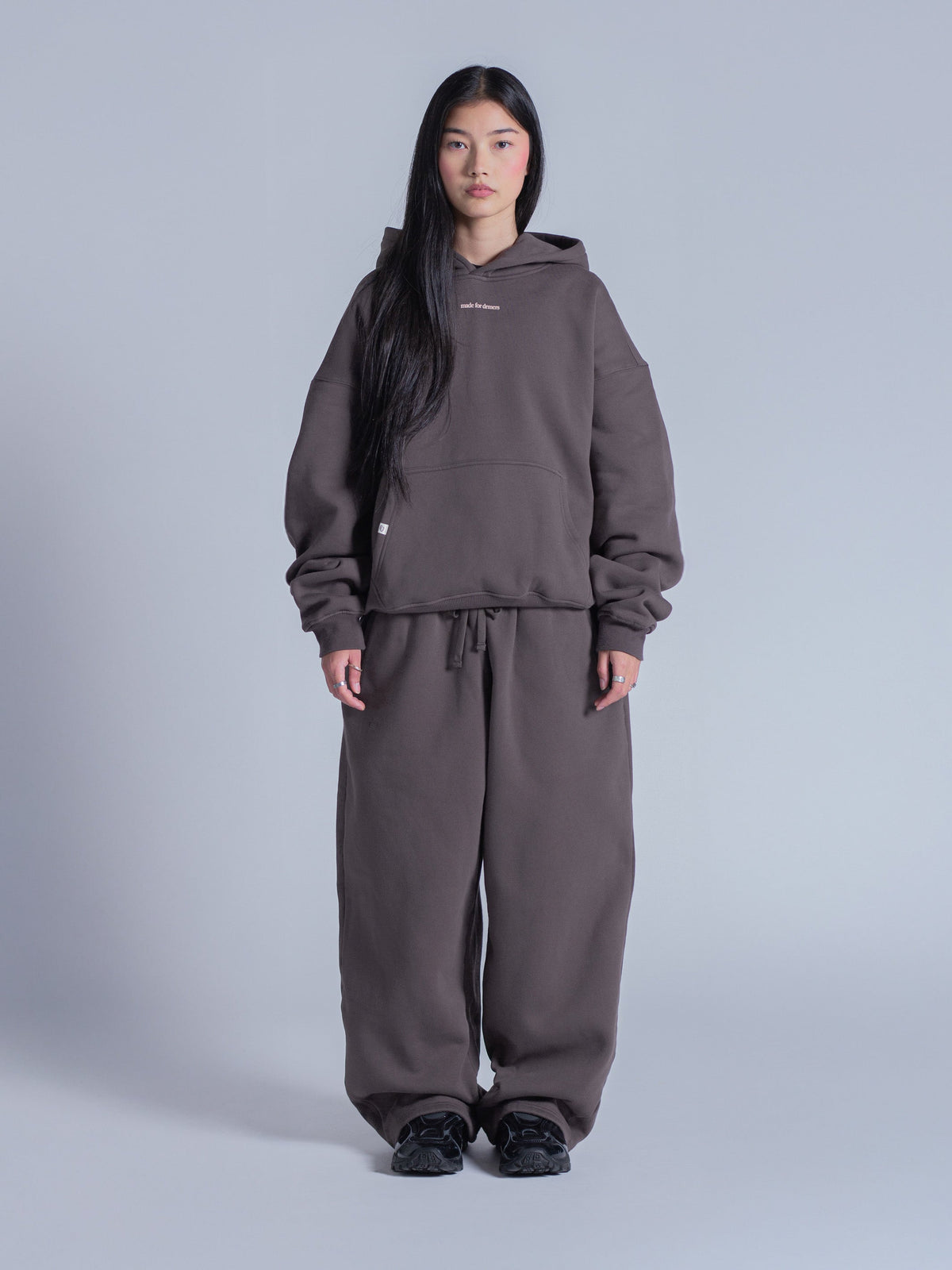 SMILEY LOGO HOODIE - COCOA DUST