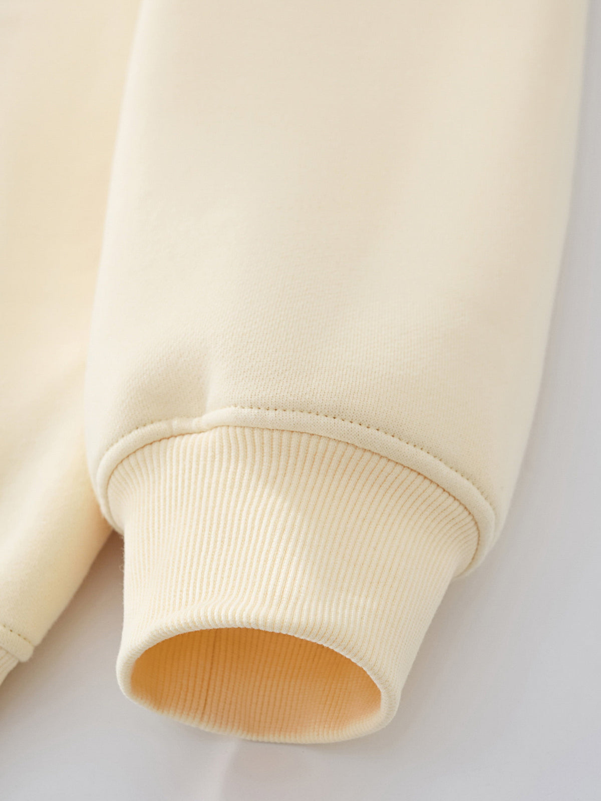 SIGNATURE BASIC QUARTER ZIP - CREAM