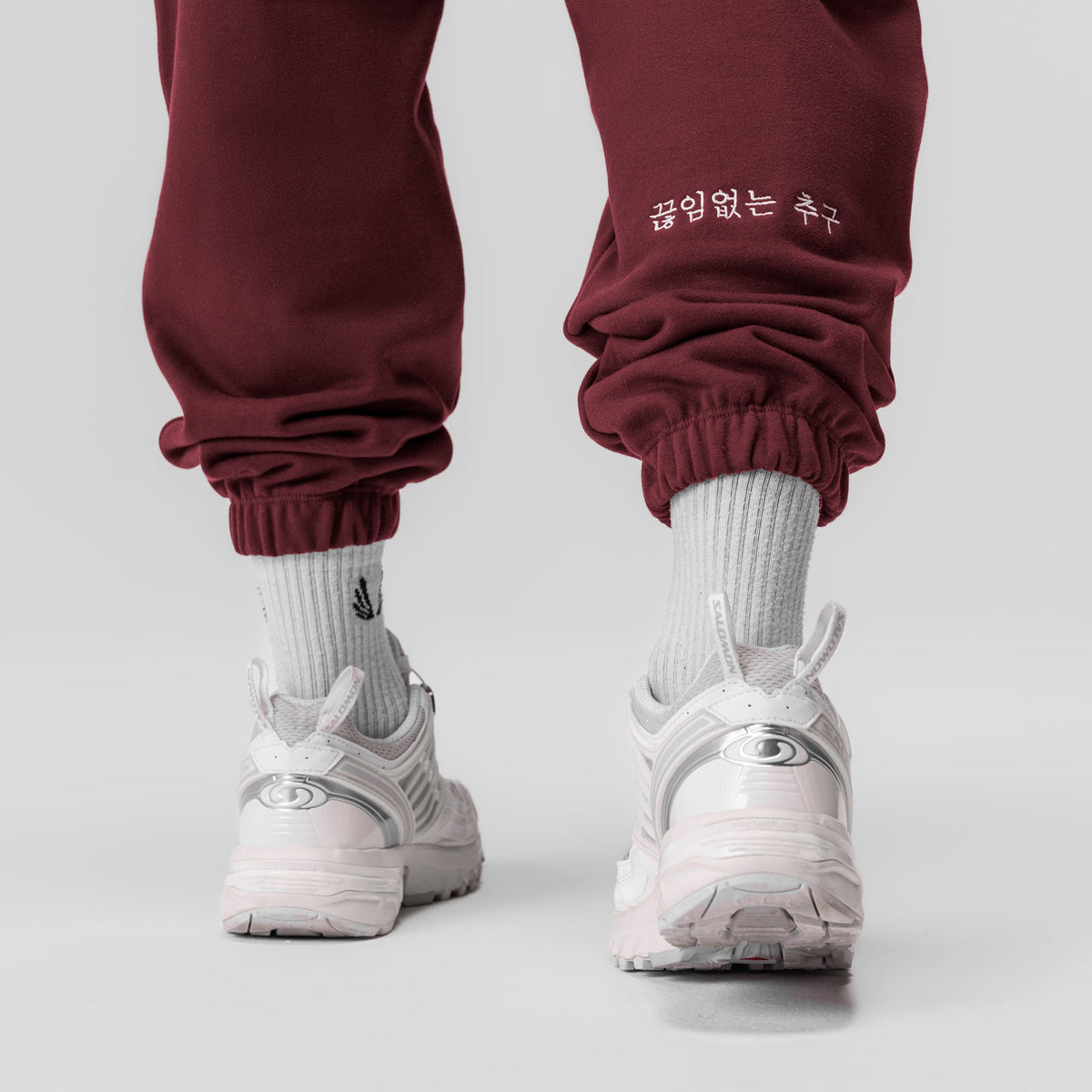 0655. Tech-Terry™ Oversized Sweats - Crimson "Emblem"